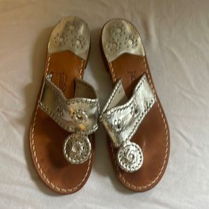 Jack Rogers Silver Sandals